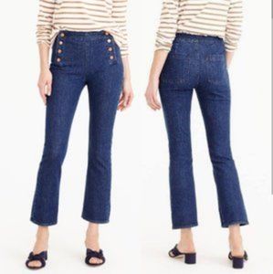 J Crew Billie Demi Boot Crop Sailor Jeans